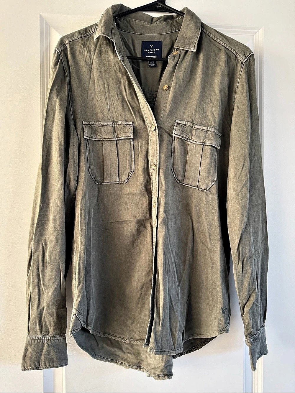 American Eagle Lightweight Green Flannel